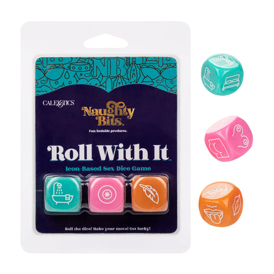 Dados Naughty Bits® Roll With It™ Icon-Based Sex Dice Game - Cake Sex Shop