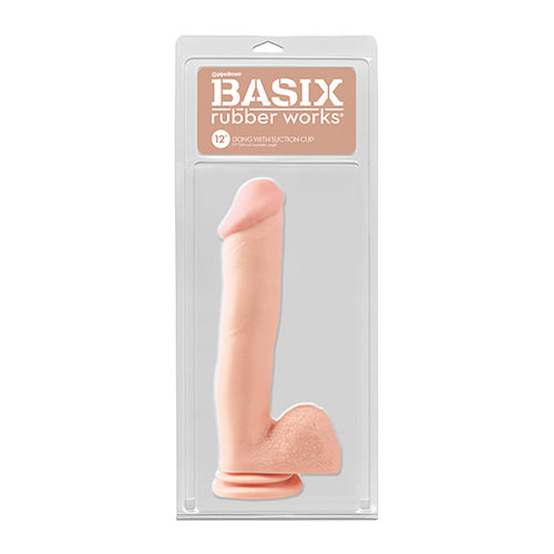 Dildo Basix Rubber Works 30.5 cm Dong With Suction Cup - Cake Sex Shop