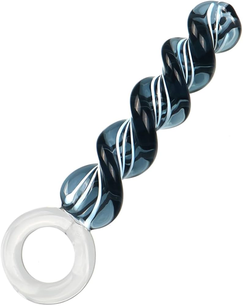 Dildo Black Glass Twirling Plug - 20 cm 1