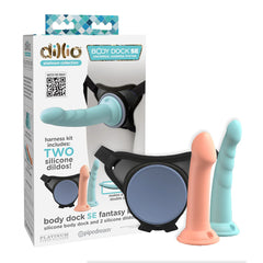 Set Dildo Dillio Platinum Body Dock SE Kit - 17 cm - Cake Sex Shop