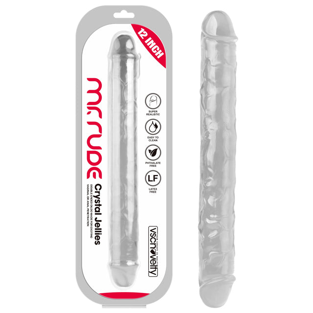 Dildo Doble Mr Rude Crystal Jellies Double Ended Dildo - Cake Sex Shop