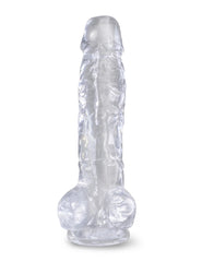 Dildo King Cock Clear 20 cm Cock with Balls