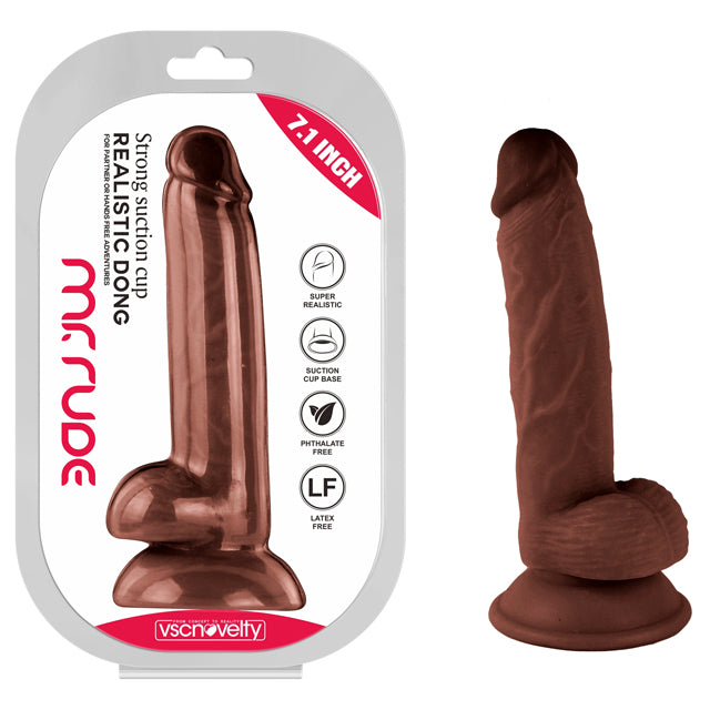 Dildo Mr Rude Realistic Dong w/balls - 18 cm 1