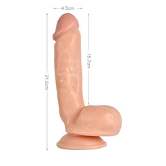 Dildo Ultra Realistic Suction Cup Dildo - 21 cm - Cake Sex Shop 2 3