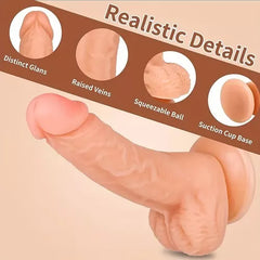 Dildo Ultra-Real Boyfriend Dong w/Balls - 18 cm