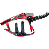 Dildo arnés Triple Pleasure Strap On 18 cm 1