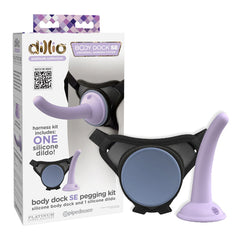 Dildo Dillio Platinum Body Dock SE Pegging Kit - 13 cm - Cake Sex Shop