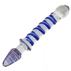 Dildo Double Pleasure Glass - 14 cm + Plug - Cake Sex Shop
