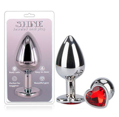 Plug Anal Shine Jeweled Anal Plug Heart - Cake Sex Shop