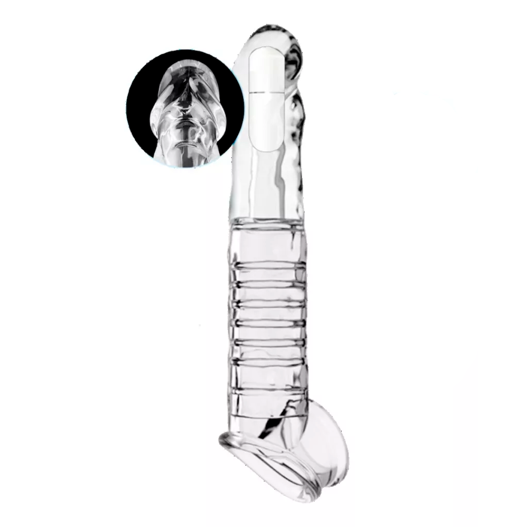 Extensión Clear Vibrating Penis Basic - Cake Sex Shop