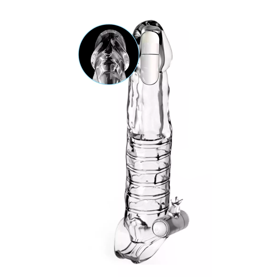 Extensión Clear Vibrating Penis Pro - Cake Sex Shop