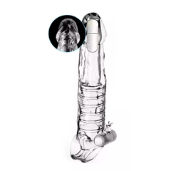 Extensión Clear Vibrating Penis Pro - Cake Sex Shop