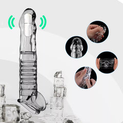 Extensión Clear Vibrating Penis Basic - Cake Sex Shop 2 3 4