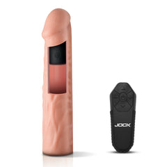 Funda Jock Enhancer Vibrating Silicone Penis Extension Sleeve with Remote Control