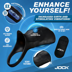 Funda Jock Surge Vibrating Penis Sleeve C-Ring w/ Remote