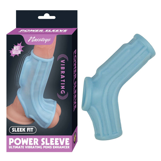 Funda Vibrating Power Sleeve Sleek - Blue - Cake Sex Shop