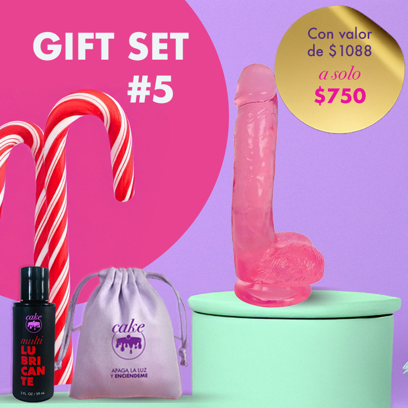 Set Regalo Gift Set #5- Jelly Rosa 8" - Cake Sex Shop