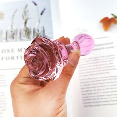 Dildo Pink Glass Flower Beads - 14 cm - Cake Sex Shop 2 3