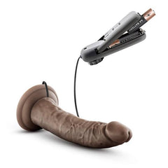 Dildo Dr. Skin Dave Vibrating Cock - 18 cm - Mocha - Cake Sex Shop 2