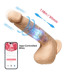 Dildo LUIS App-controlled 8.5 Inch Realistic Thrusting Dildo Vibrator - Cake Sex Shop