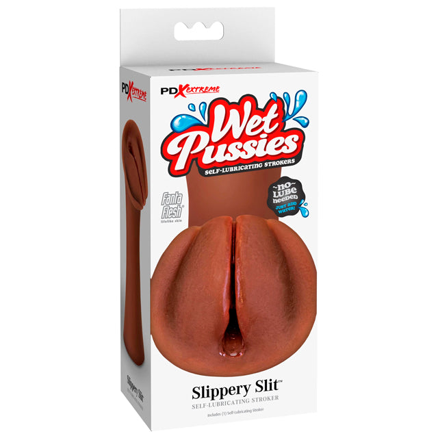 Masturbador PDX Extreme Wet Pussies Slippery Slit- Brown - Cake Sex Shop