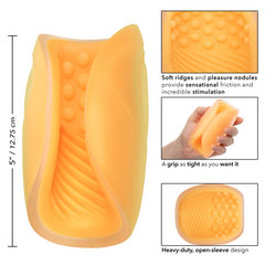 Masturbador The Gripper Dual Grip - Orange - Cake Sex Shop 2 3 4