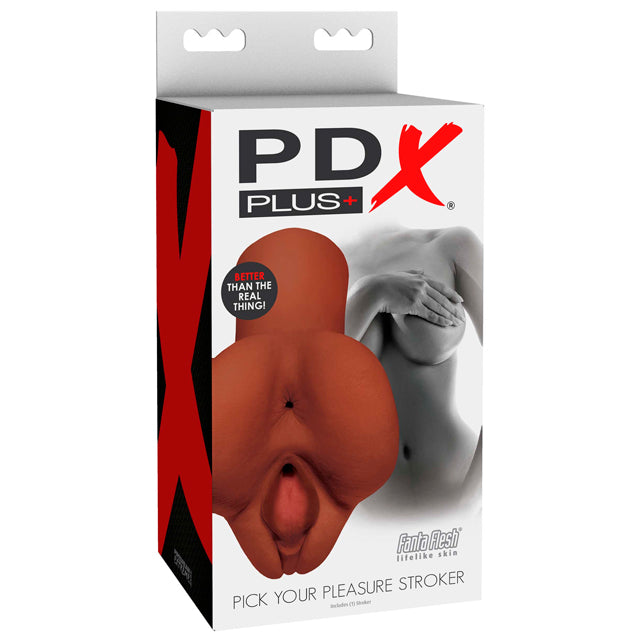 Masturbador PDX Plus Pick Your Pleasure Stroker - Brown - Cake Sex Shop