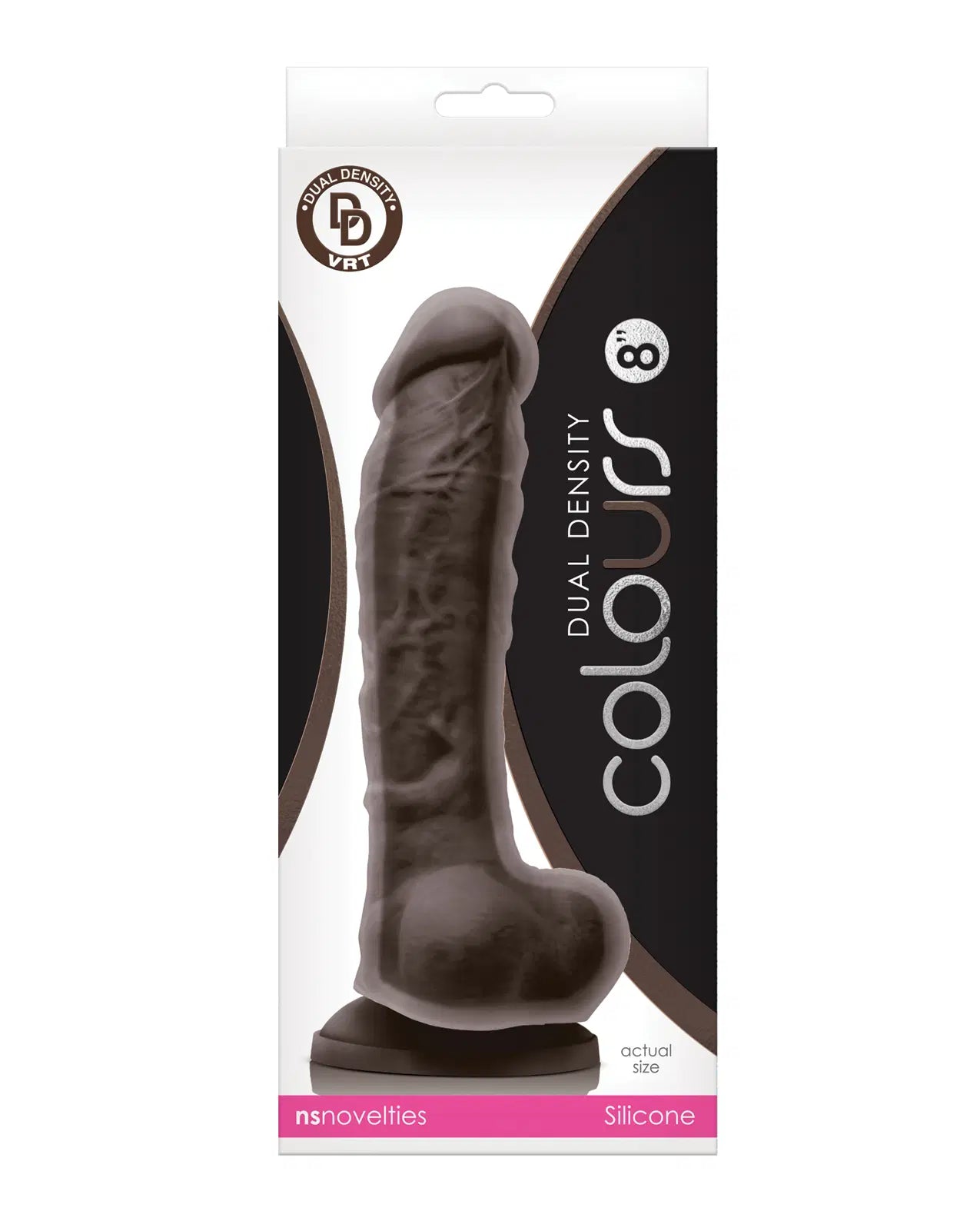 Dildo Colours - Dual Density - 20 cm Dildo - Dark Brown - Cake Sex Shop