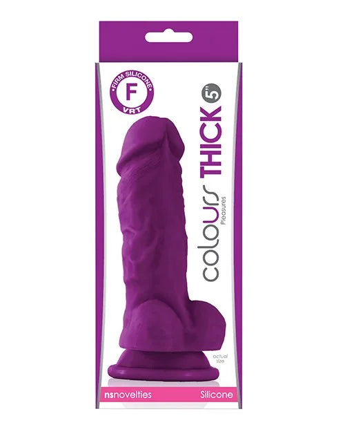 Dildo Colours Thick - 13 cm - Purple - Cake Sex Shop