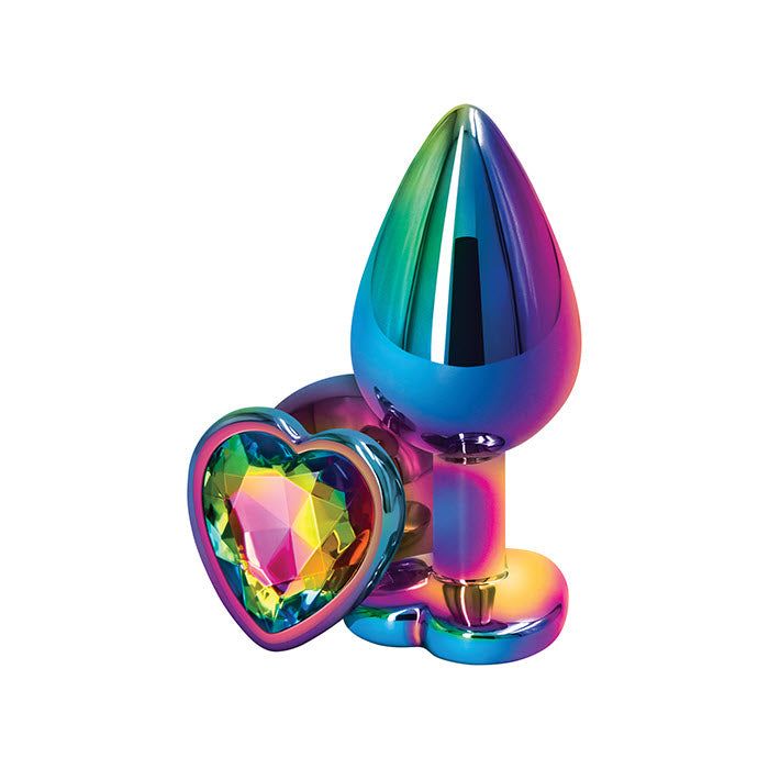 Plug Rear Assets Multicolor Heart Rainbow - Mediano - Cake Sex Shop