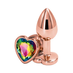 Plug Rear Assets Gold Heart Rainbow - Mediano - Cake Sex Shop