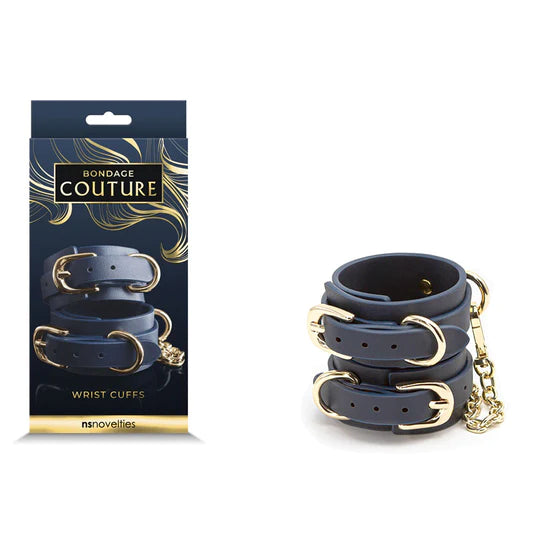 Tobilleras Bondage Couture Ankle Cuffs Blue - Cake Sex Shop
