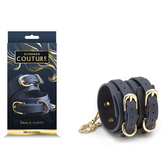 Esposas Bondage Couture Wrist Cuffs Blue - Cake Sex Shop