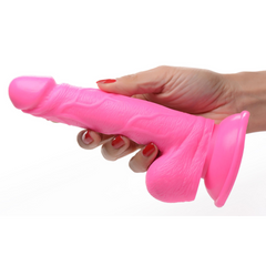 Dildo Pop Peckers 16 cm with Balls - Pink - Cake Sex Shop 2