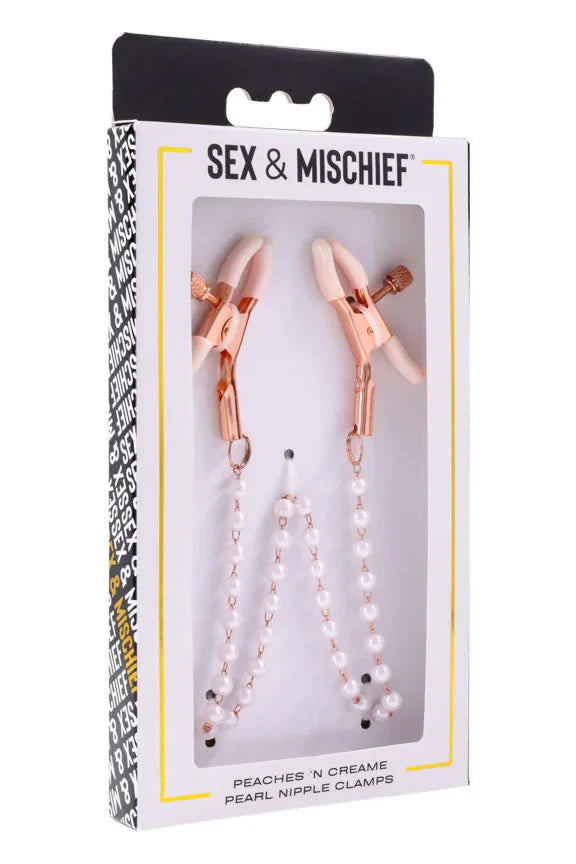 Pezonera Peaches n CreaMe Pearl Nipple Clamps - Cake Sex Shop