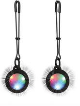 Pinzas Pezones Light Up Black Tweezer Nipple Clamps