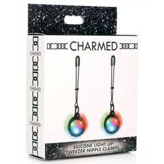 Pinzas Pezones Light Up Black Tweezer Nipple Clamps