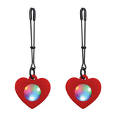 Pinzas Pezones Light Up Red Heart Nipple Clamps