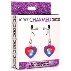 Pinzas Pezones Light Up Purple Heart Nipple Clamps