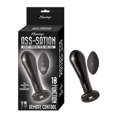 Plug Anal Ass-station Remote Vibrating Metal Anal Bulb - Black - Cake Sex Shop