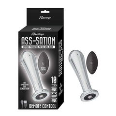 Plug Anal Ass-station Remote Vibrating Metal Anal Bulb - Silver - Cake Sex Shop