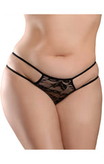 Plug Anal Hookup Panties Crotchless Pleasure Pearls- XL-XXL