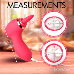 Vibrador Lickgasm Plump Pleasure Licking & Sucking Clitoral Stimulator - Cake Sex Shop 2 3 4