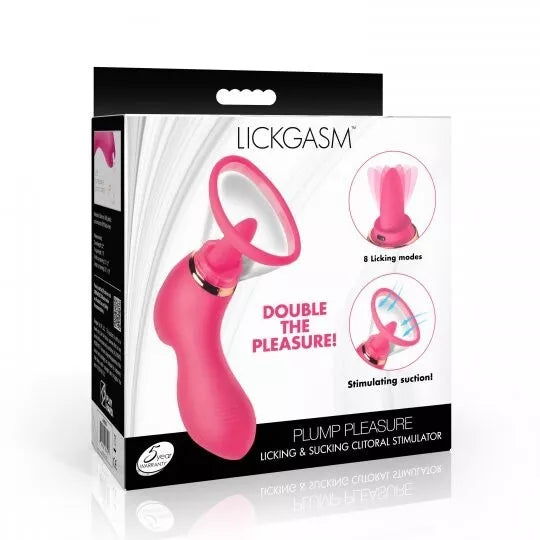 Vibrador Lickgasm Plump Pleasure Licking & Sucking Clitoral Stimulator - Cake Sex Shop