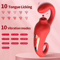 Vibrador Red Smurf Tongue - Cake Sex Shop 2 3