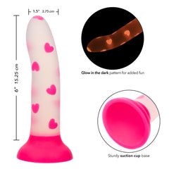 Dildo Glow Stick Heart 6" - Cake Sex Shop 2 3