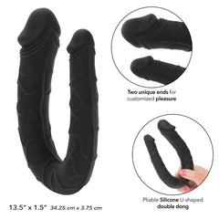 Dildo Doble Boundless™ AC/DC Dong 13.5"- Black - Cake Sex Shop 2 3