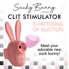 Succionador Shegasm Sucky Bunny Clit Stimulator Pink - Cake Sex Shop 2 3 4