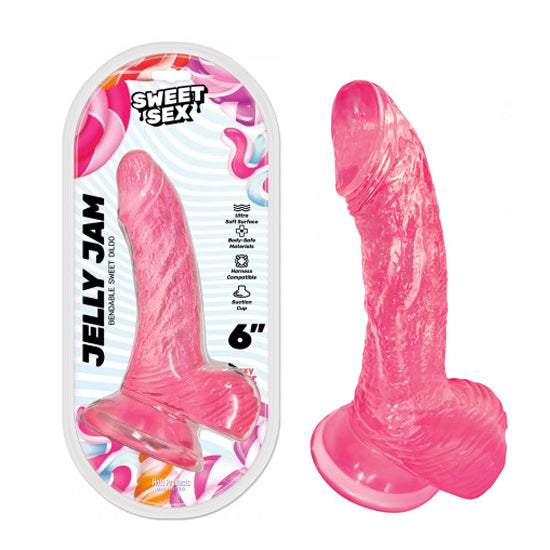 Dildo Sweet Sex Jelly Jam Dildo Pink 6" - Cake Sex Shop