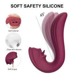 Vibrador Burgundy Tongue Vibrator - Cake Sex Shop 2